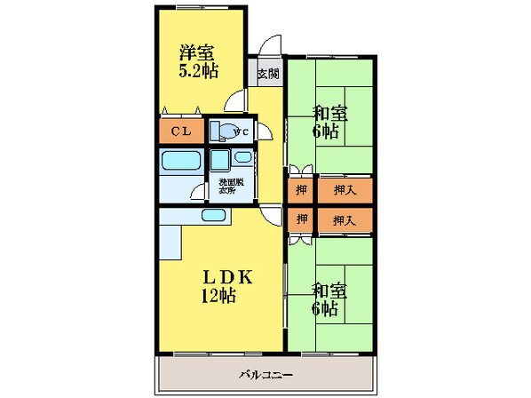 リバーサイド南末広六番館の物件間取画像